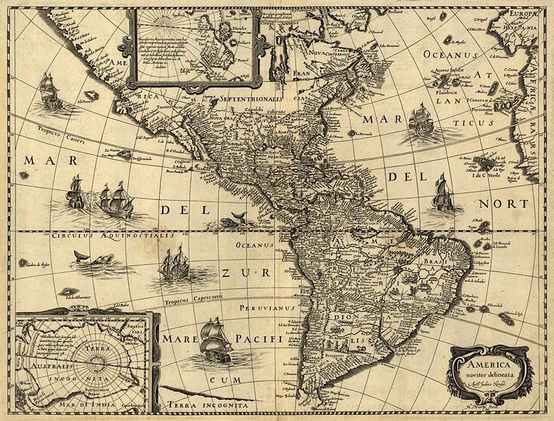 (图)十七世纪美洲地图
