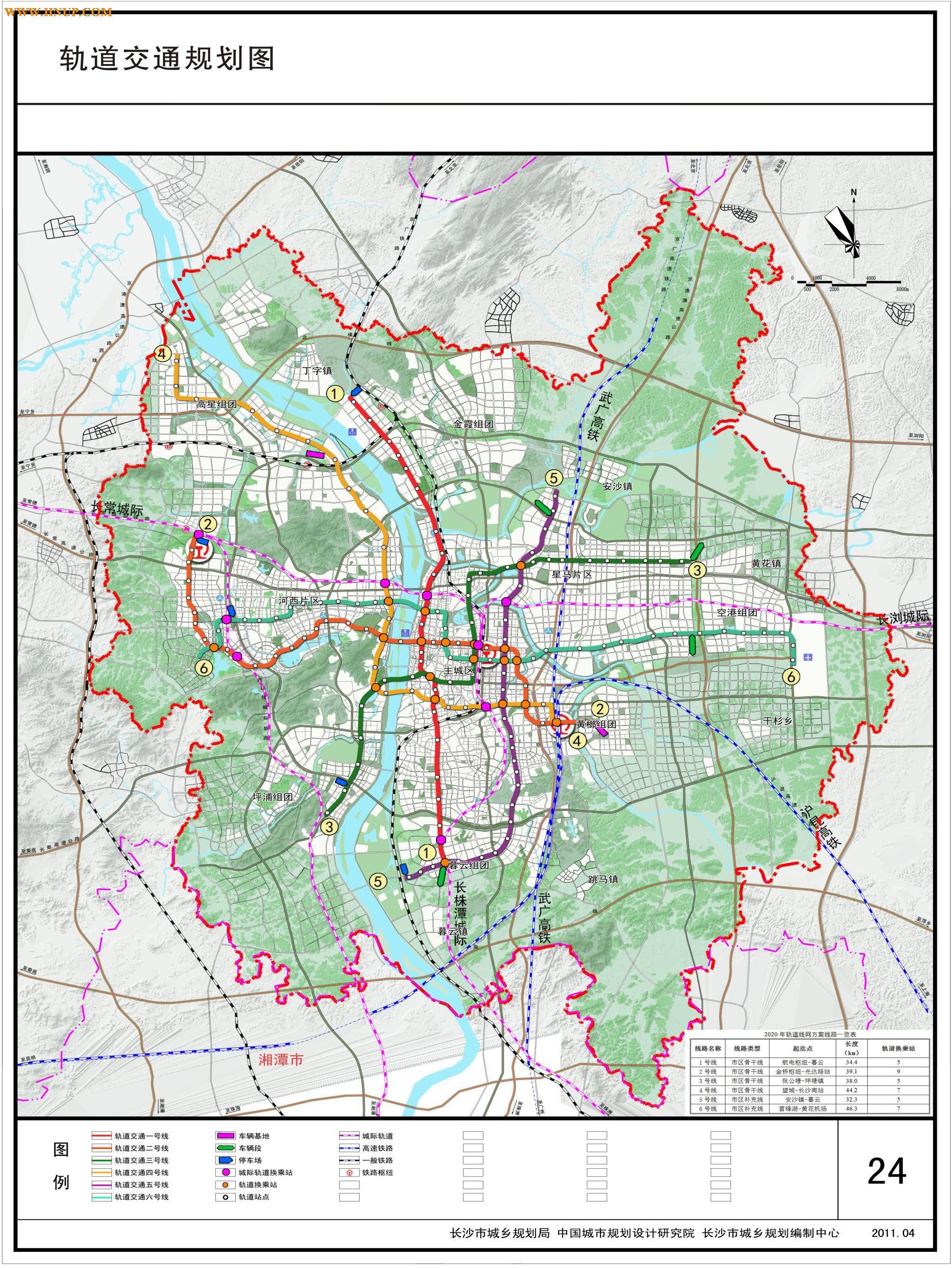 长沙轨道交通规划(2020年)