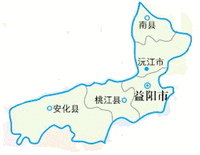 益阳市行政地图
