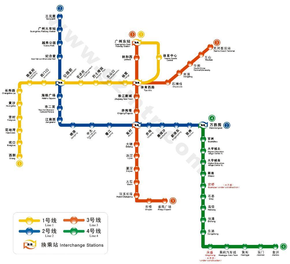 广州地铁3号线路图图片