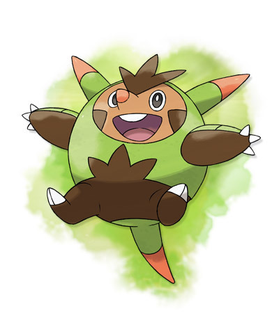 chespin 针栗鼠 草 毬栗口袋妖怪 茂盛 防弹 0.4m 9.